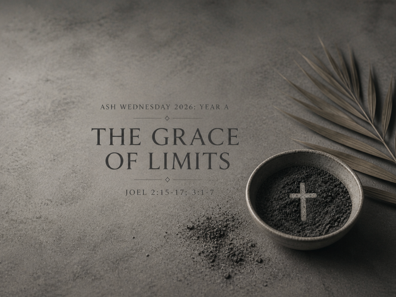 Ash Wednesday 2026: Year A - The Grace of Limits - Joel 2:15-17; 3:1-7
