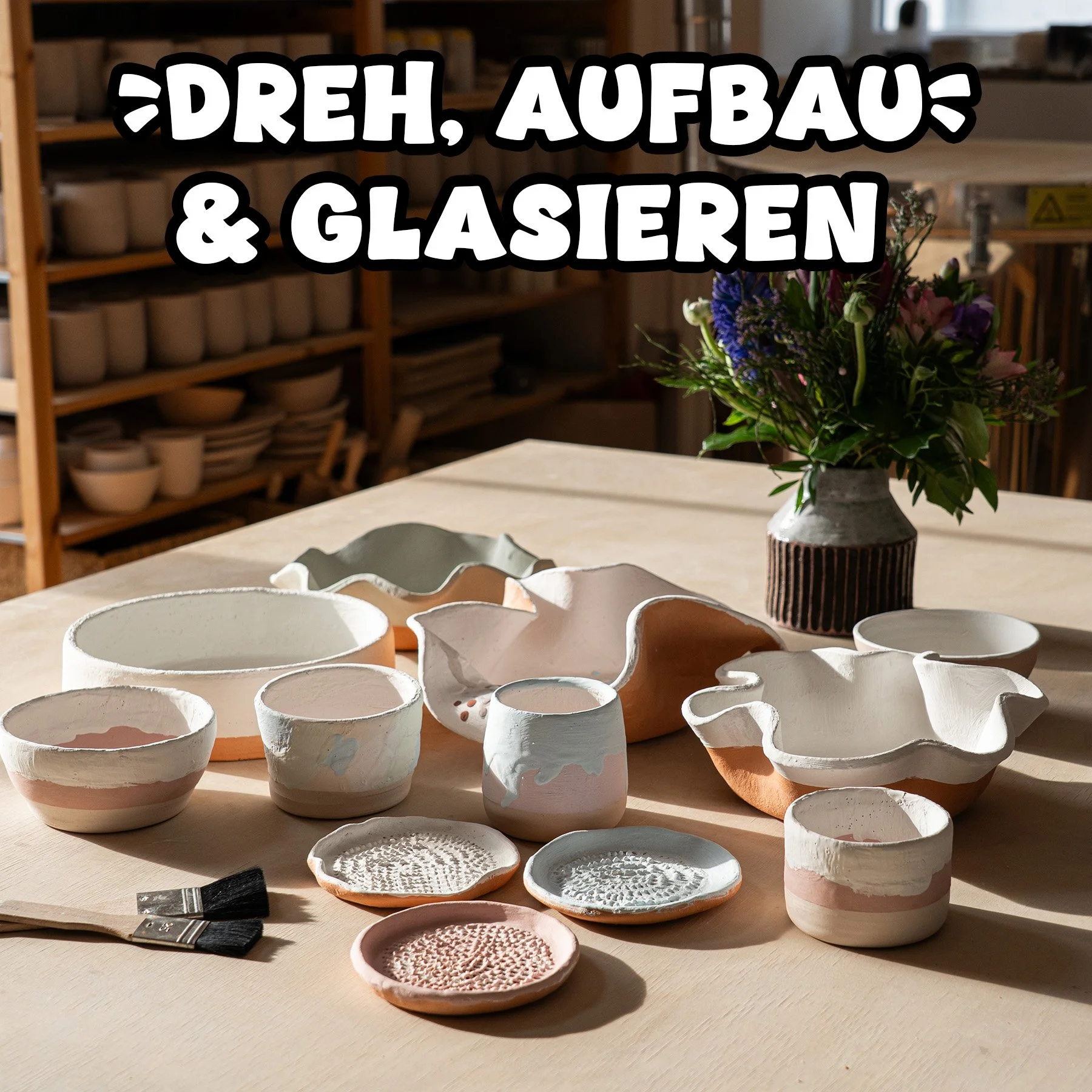 Intensiv Töpferkurs & Glasieren (3 Tage) | 27.03. 18:00 | 28.03. 13:00 | 3. Termin nach Absprache (je 3Std.)