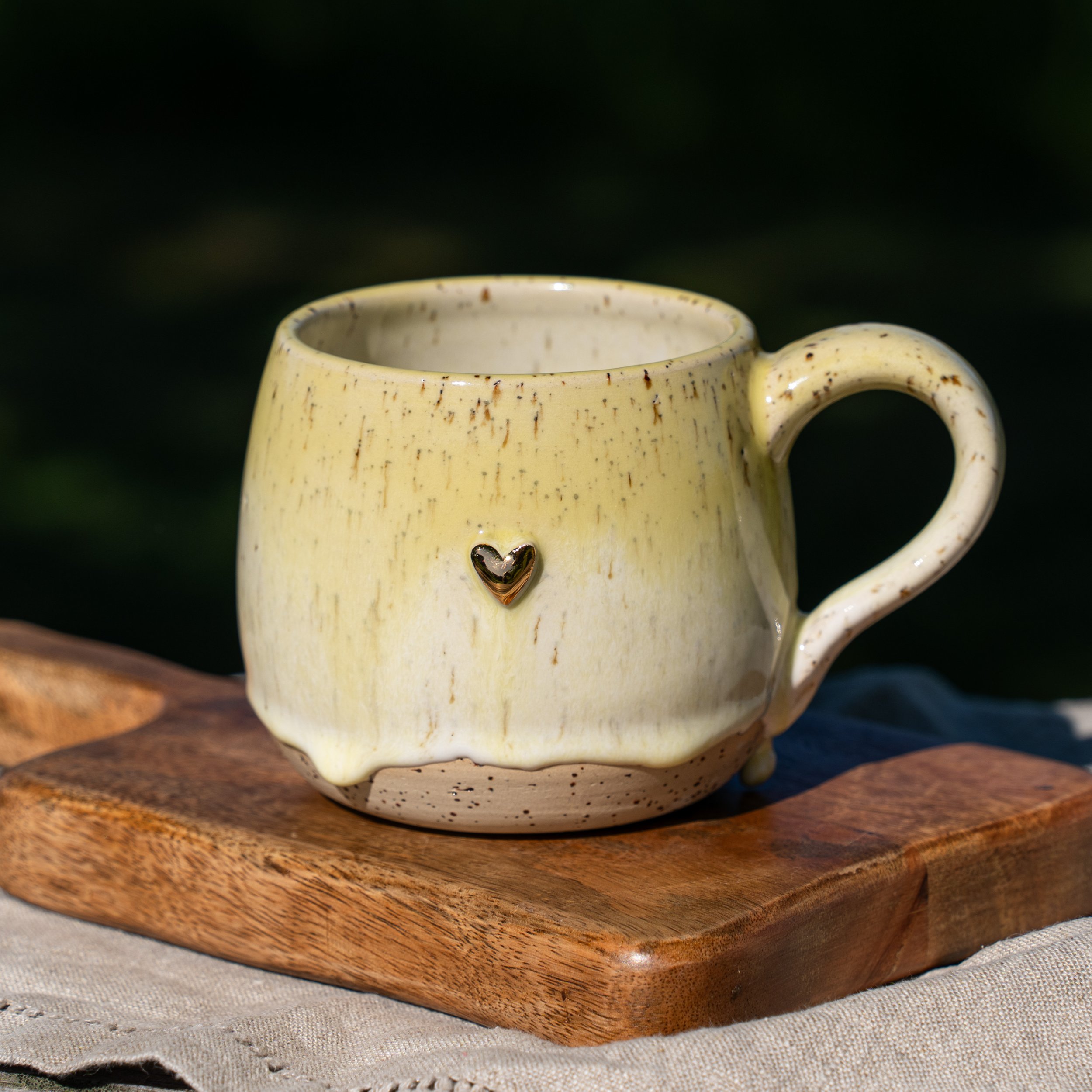 VANILJGLASS-HEART-MUG - echtes Gold (Vorbestellung)