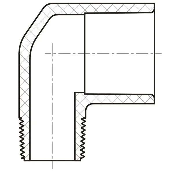 90° Reducing Street Ell (MIPT × SOC)