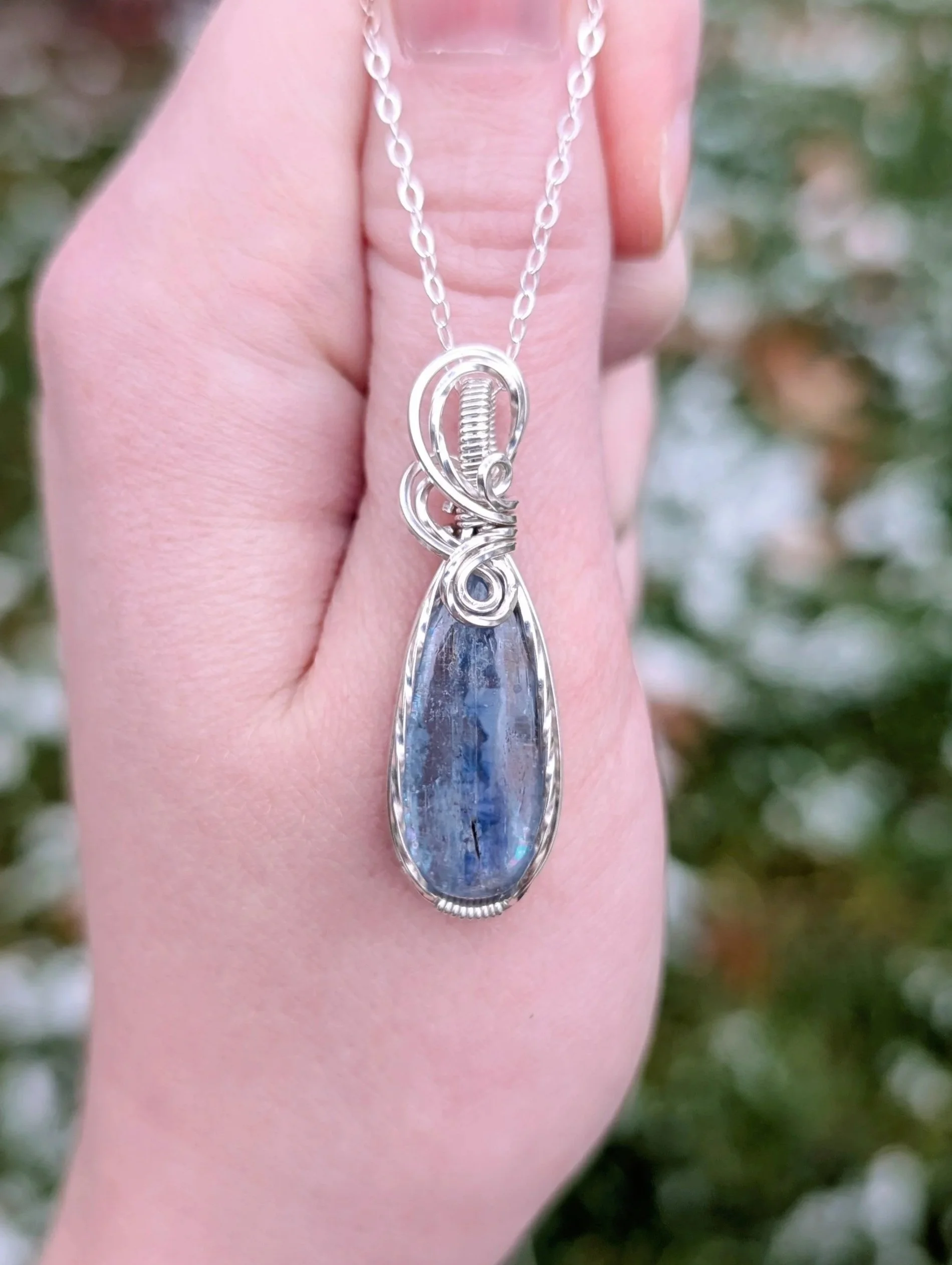 Winter Wonderland Necklace | Icy Blue Kyanite in Sterling Silver