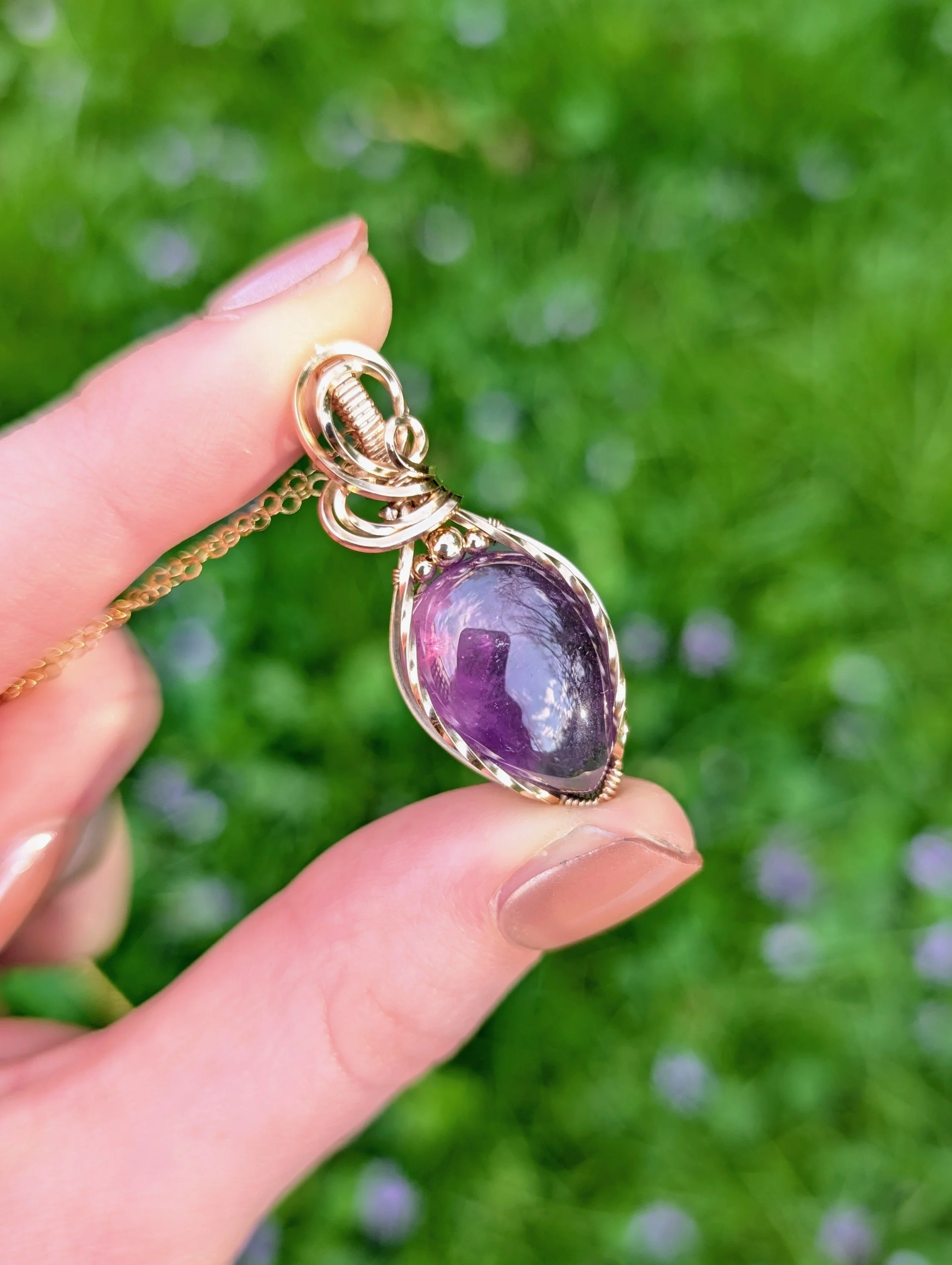 Tiara Necklace | Amethyst in 14k Gold Filled