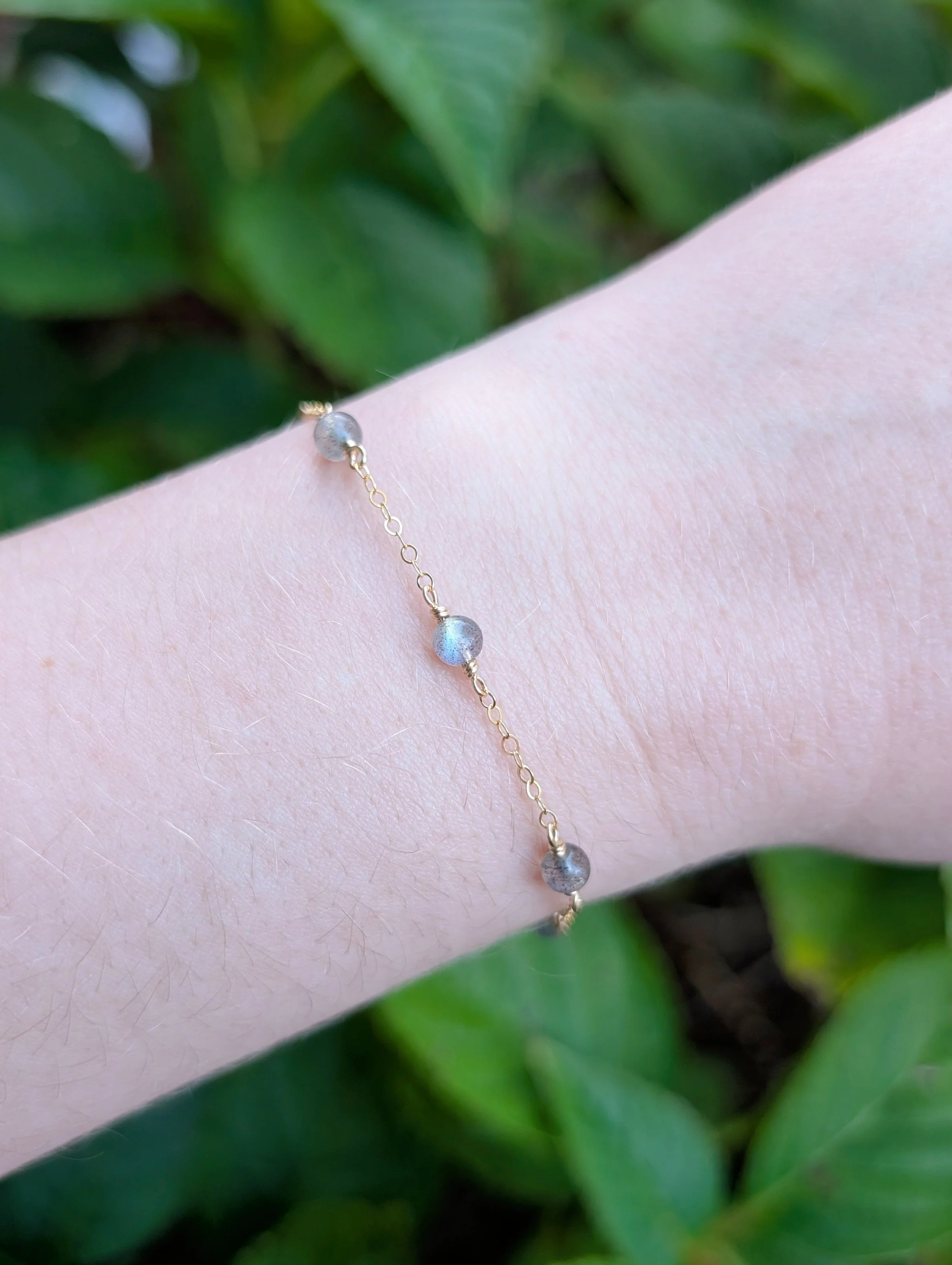 Labradorite Gemstone Bracelet | 14k Gold Filled