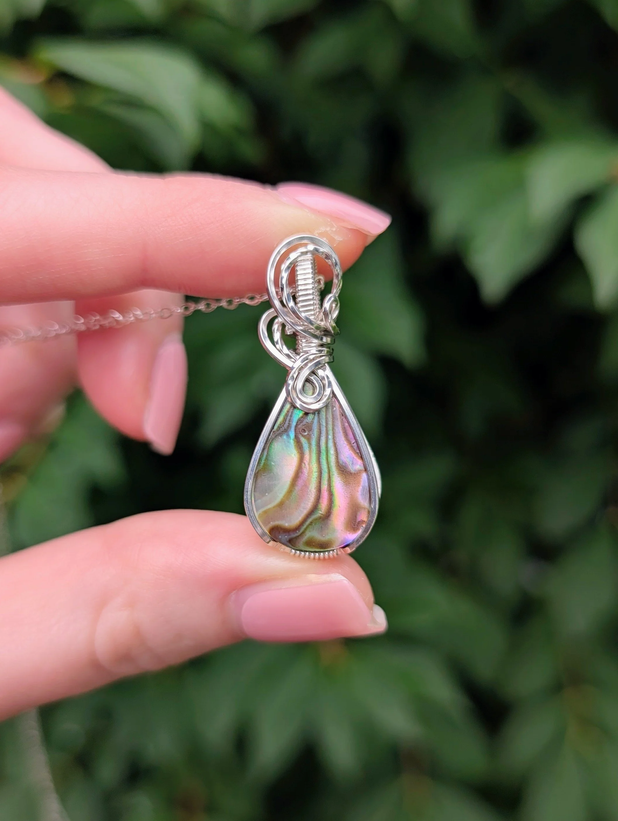 Ocean Wind Necklace | Abalone Shell in Sterling Silver