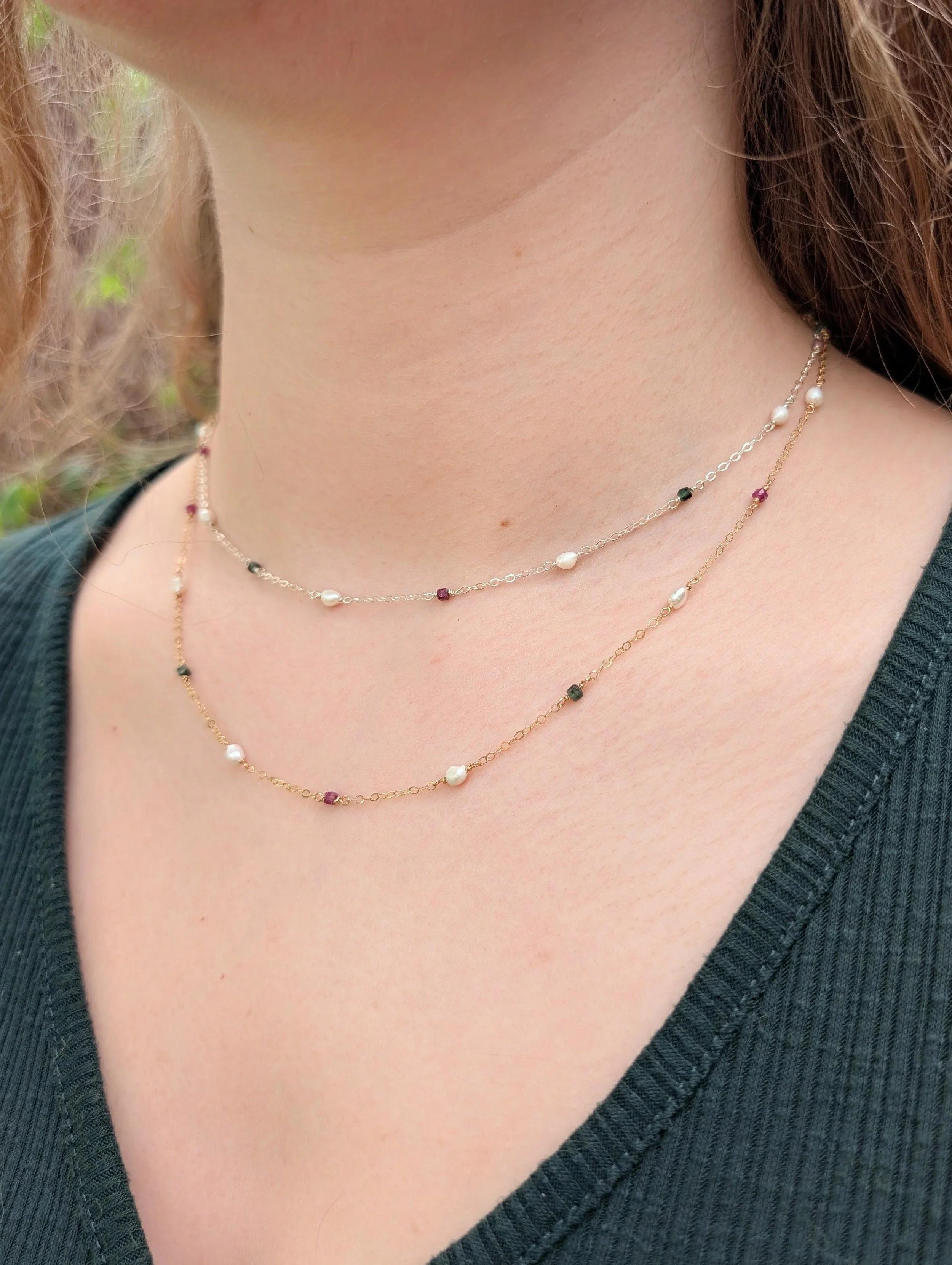 Rosalie Gemstone Chain | Sterling Silver or 14k Gold Filled