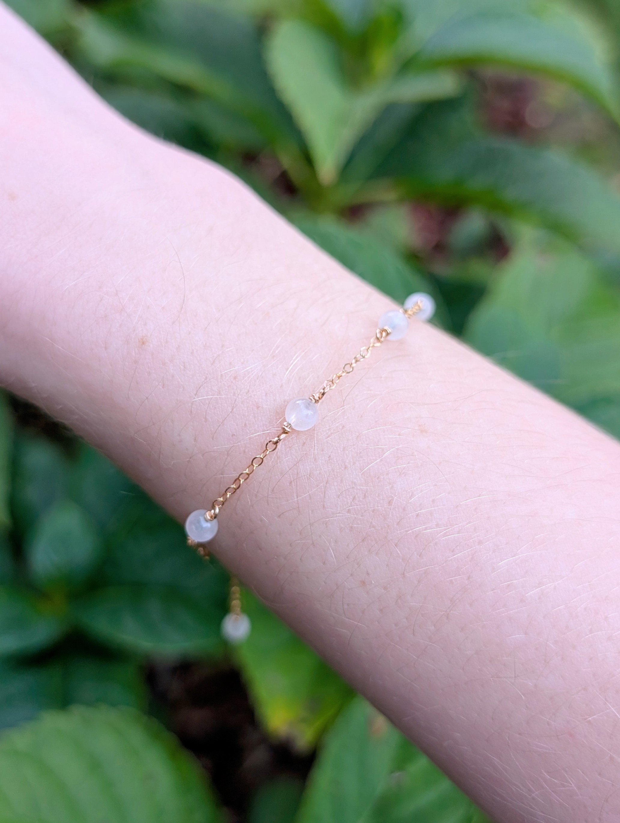 Moonstone Gemstone Bracelet | 14k Gold Filled