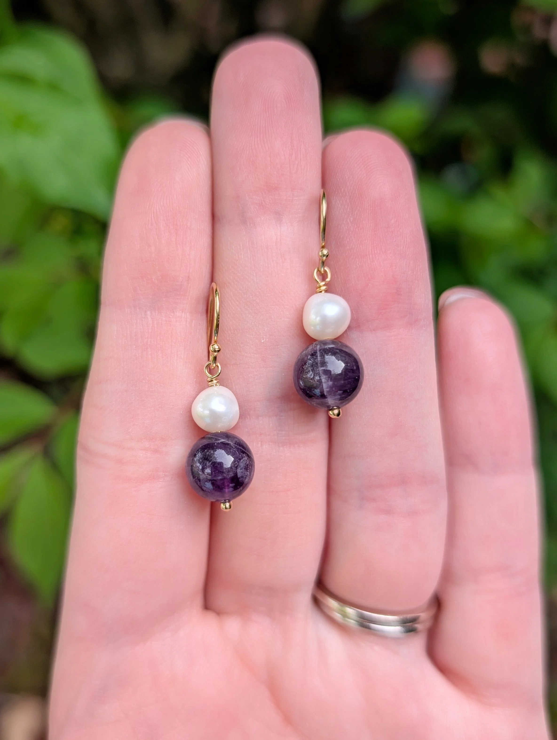 Primrose Earrings in Amethyst | Sterling Silver or 14k Gold Filled