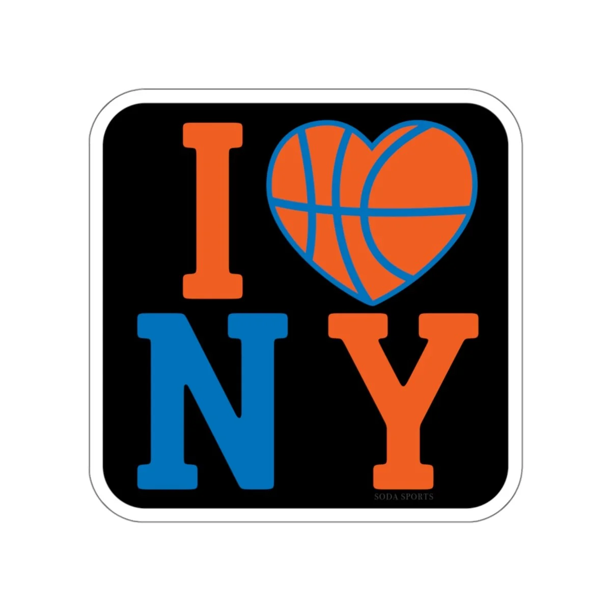 NY Basketball Love Die-Cut Stickers
