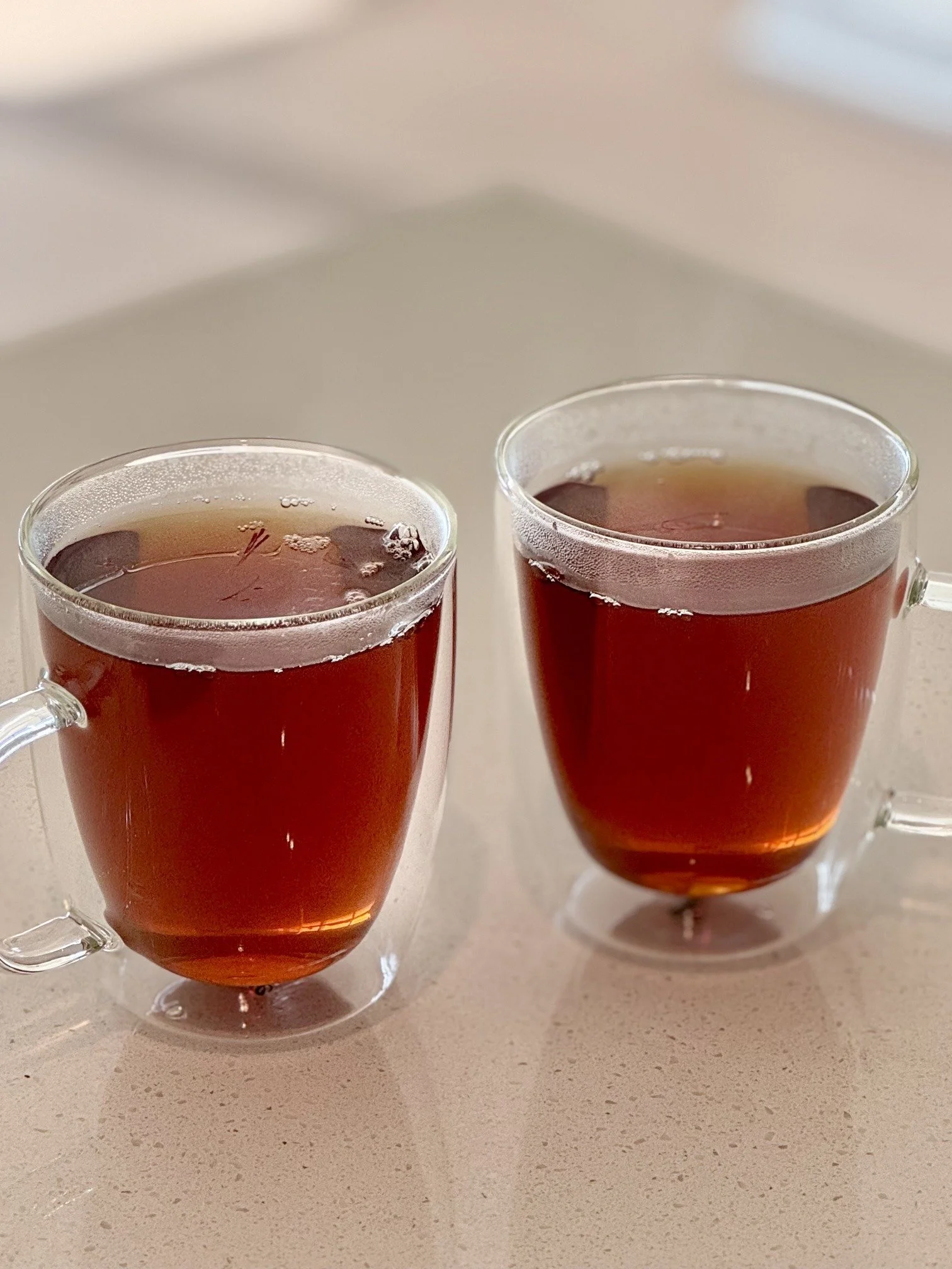 Cup of warm saffron tea