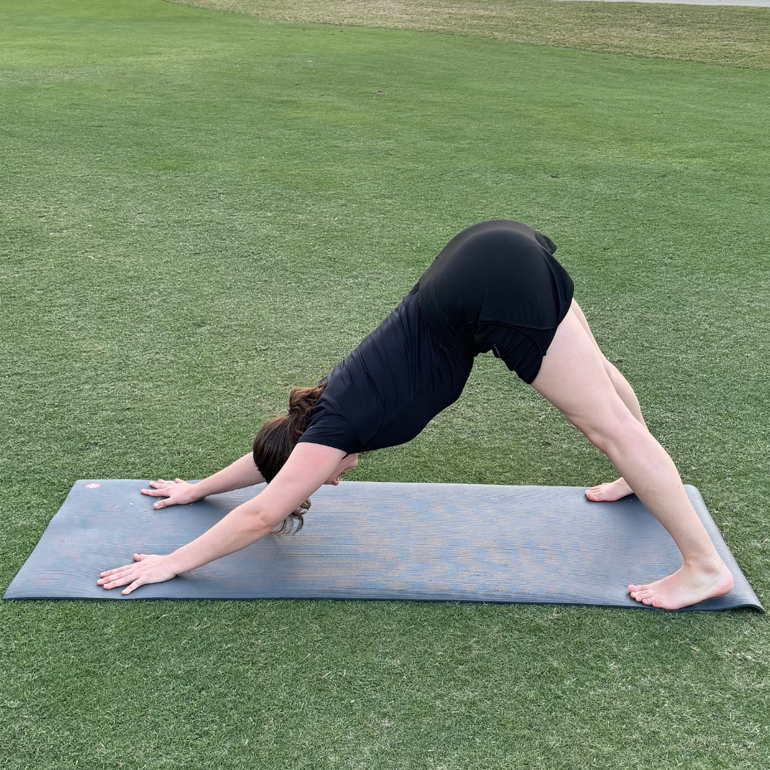 Downward Facing Dog Yoga Stretch for Golfers