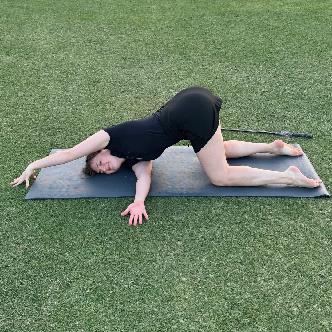 Thread the Needle Yoga Pose for Golfers