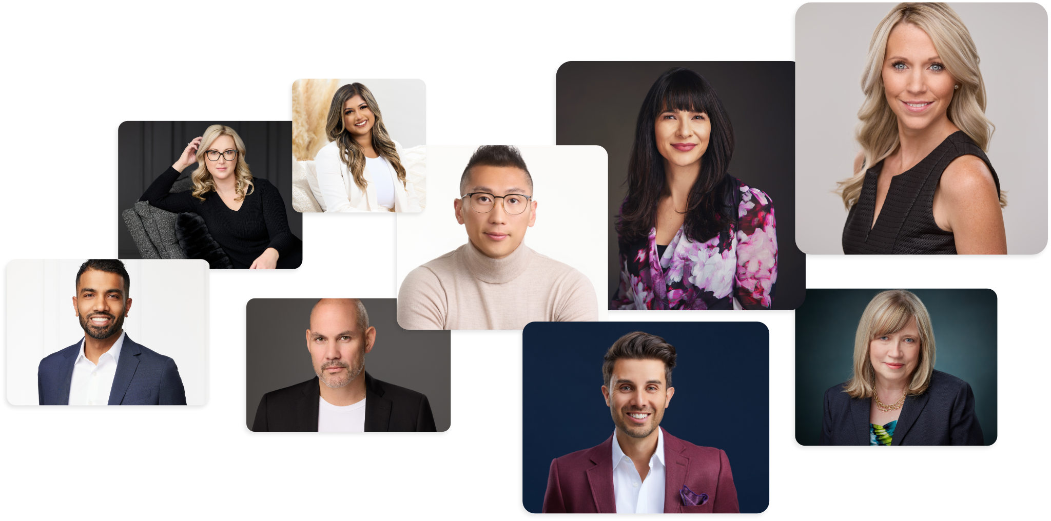 Professional business headshots of Toronto executives