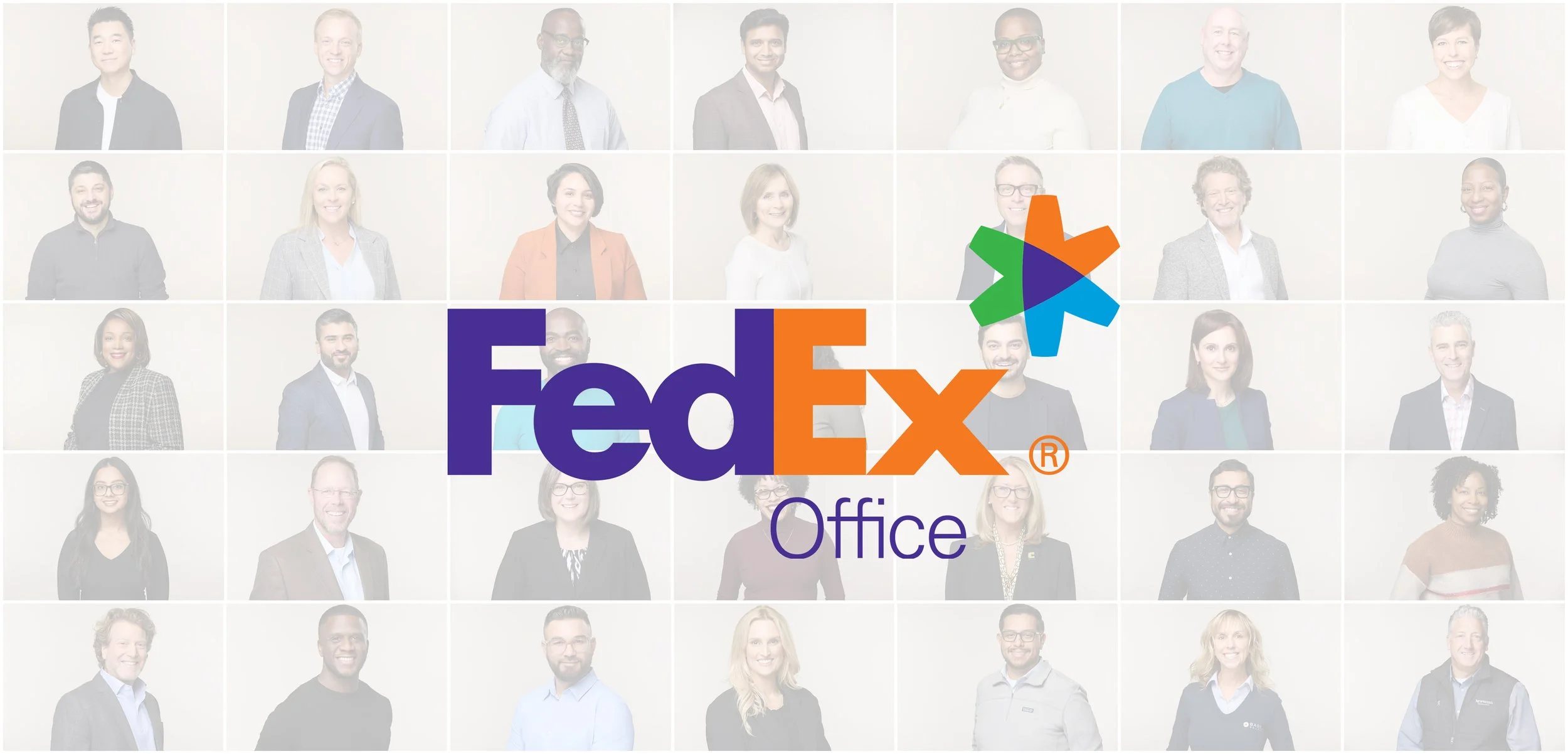 Branded event headshots photographed for a FedEx corporate activation