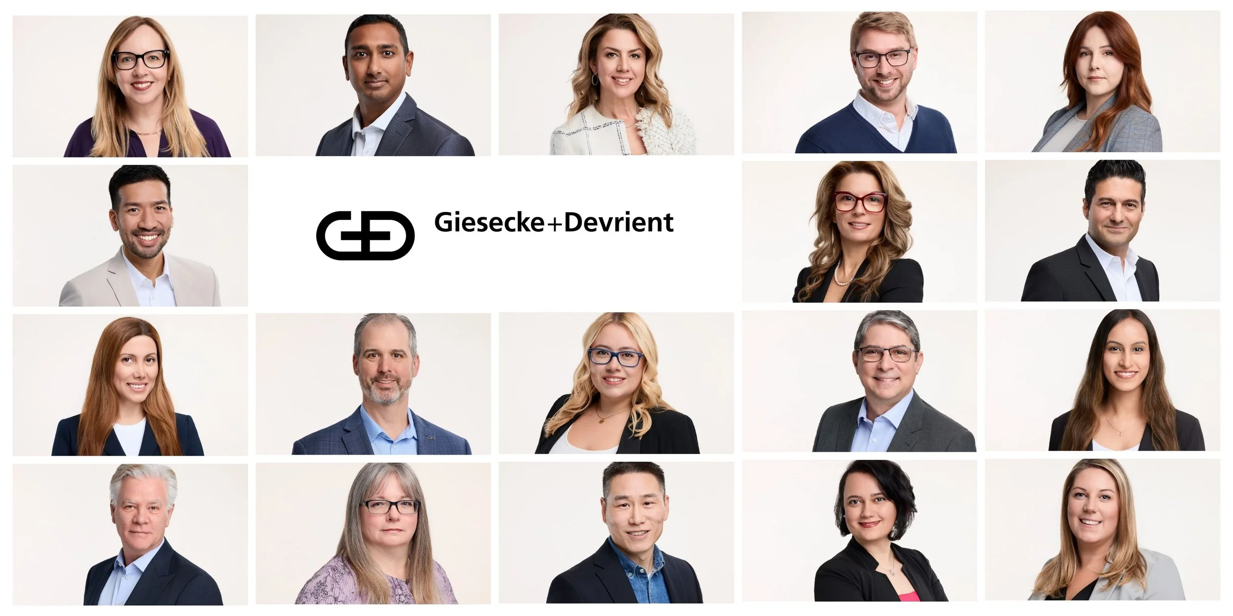 Professional team headshots created on location for a corporate client