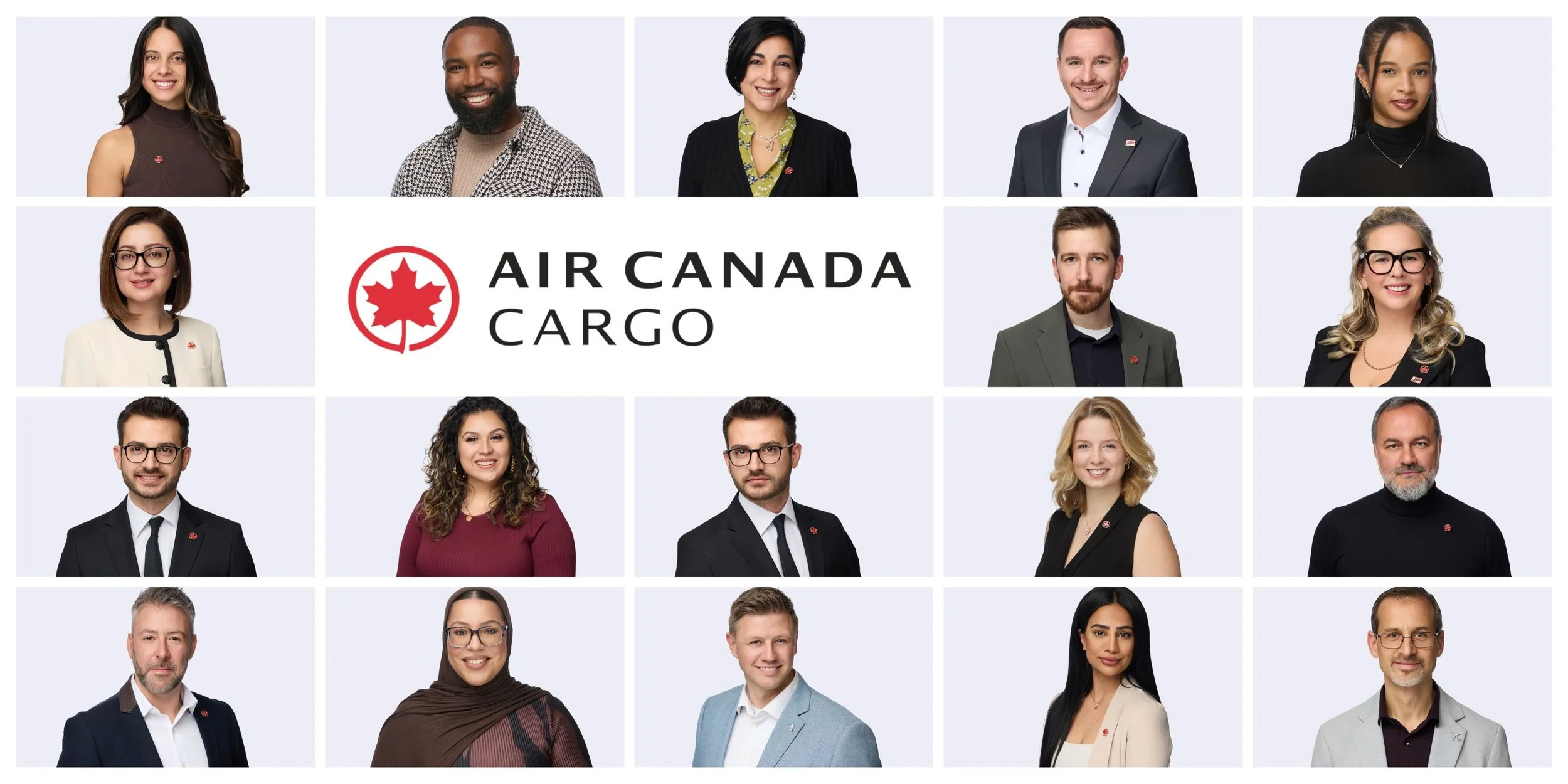 Employee headshots photographed for Air Canada