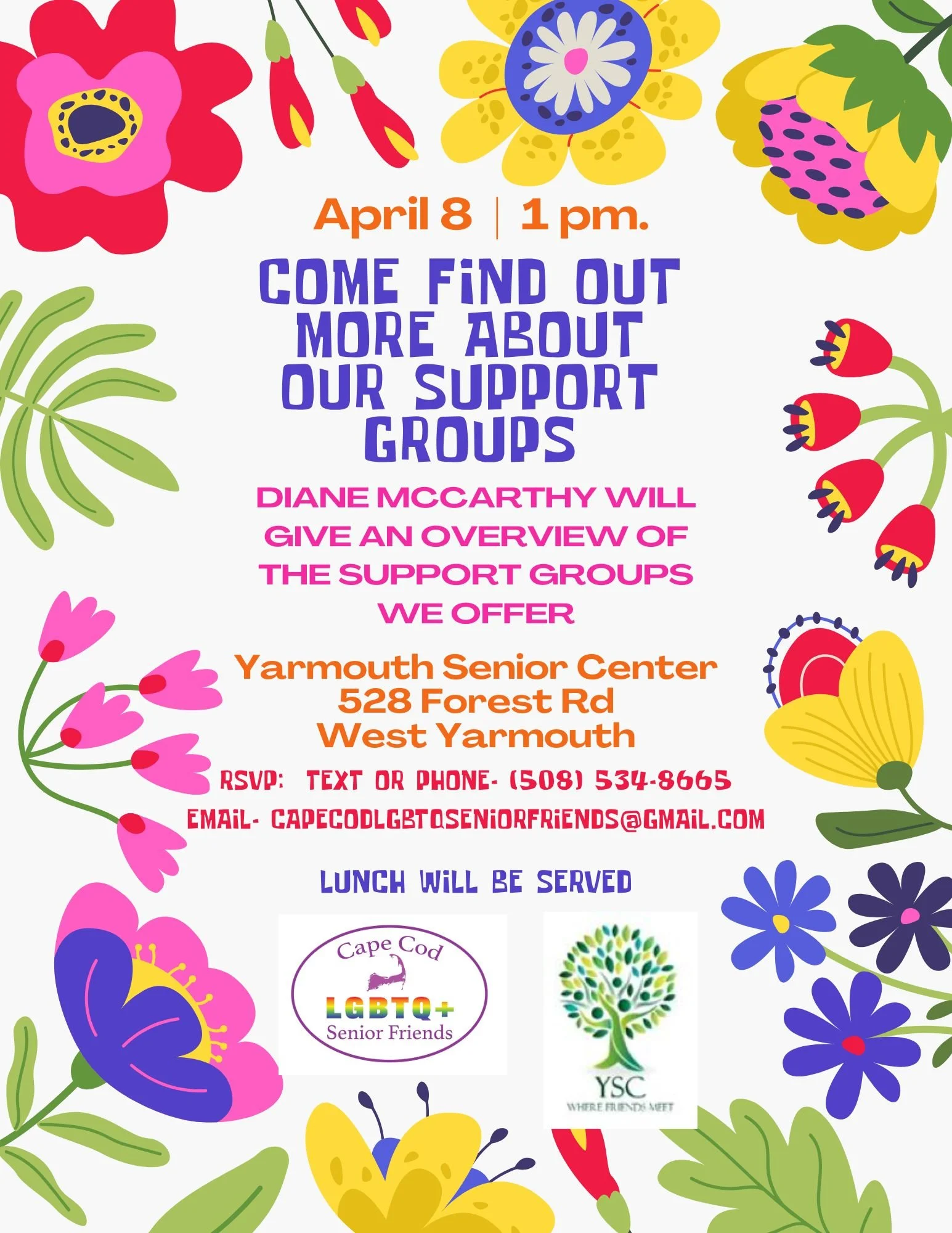 CCLGBTQ Senior Meeting : find out about our support groups.Yarmouth 