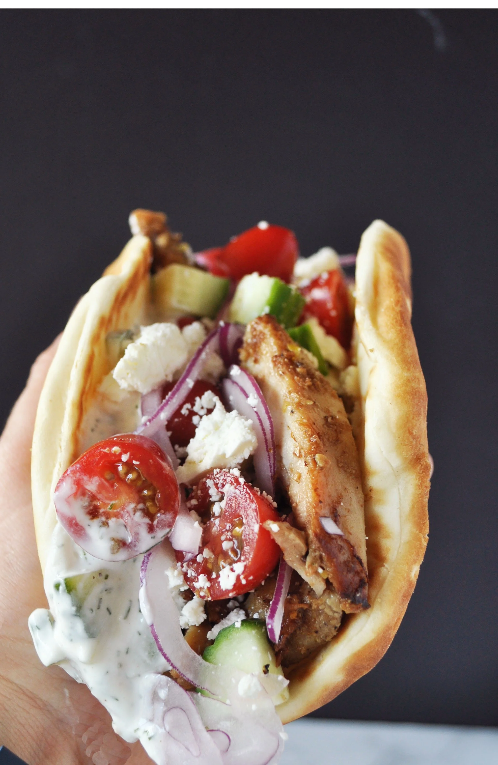 Greek Chicken Pitas