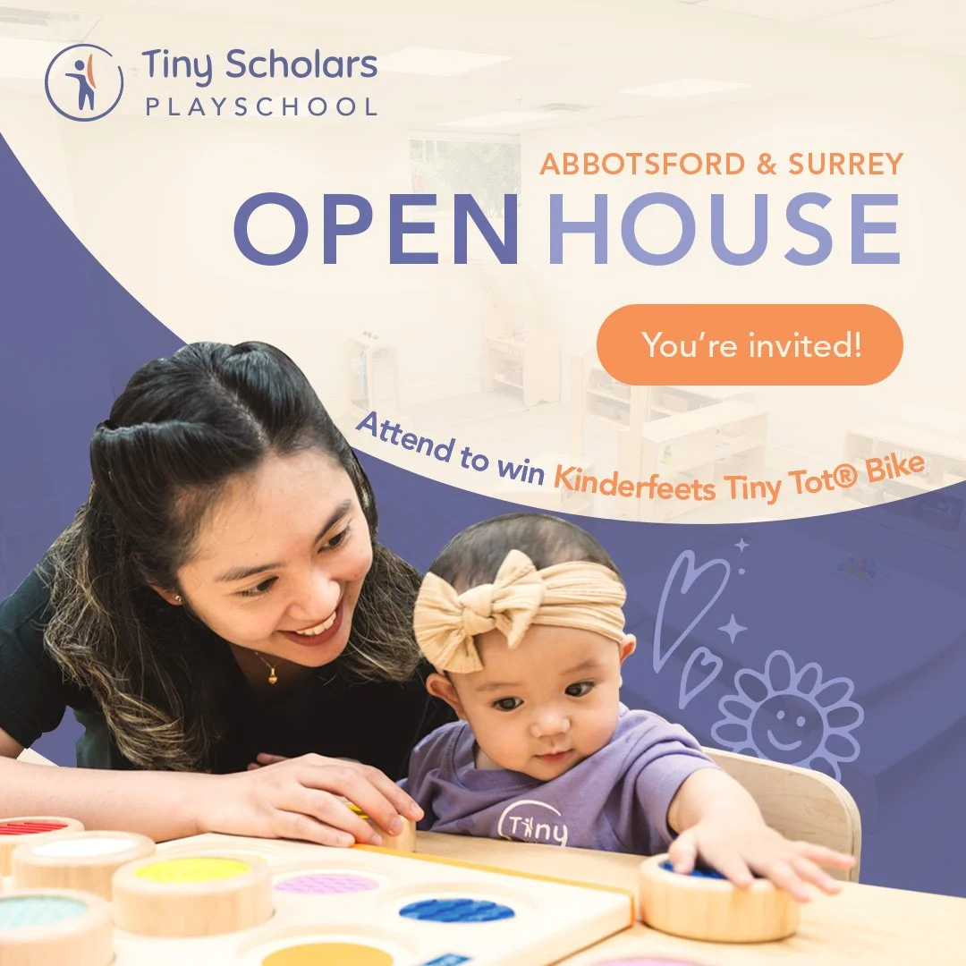 🎉 Open House Alert &mdash; You're Invited!
Tiny Scholars is opening its doors in both Abbotsford and Newton this August, and we&rsquo;d love to meet you!

**Link in bio to RSVP!

📅 Abbotsford: Saturdays, Aug 16 &amp; 23
📅 Newton: Sundays, Aug 17 &