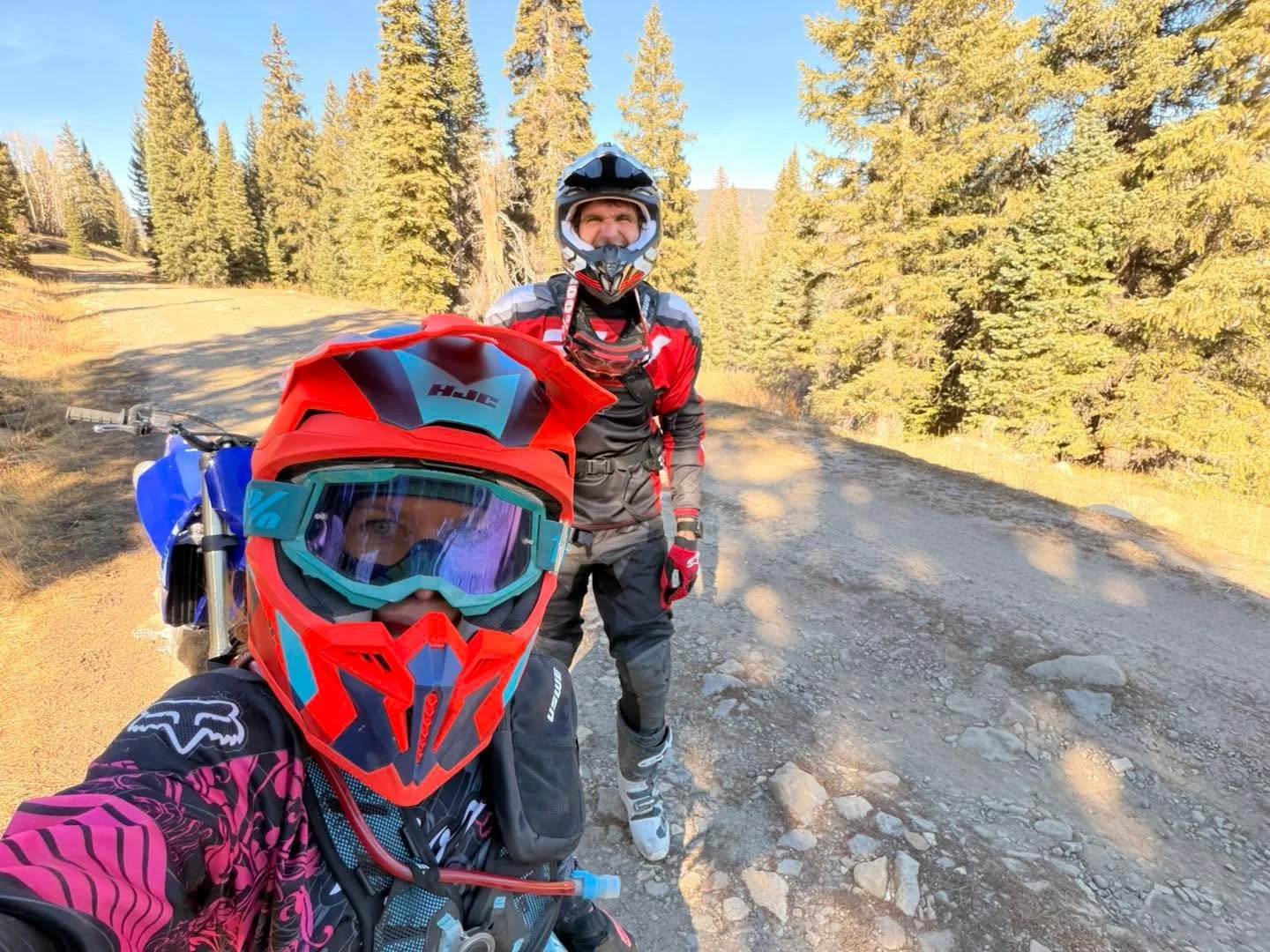 Some pictures from before things turned into an impromptu hard enduro😂 it was an absolute blast but so physically challenging!!!!!