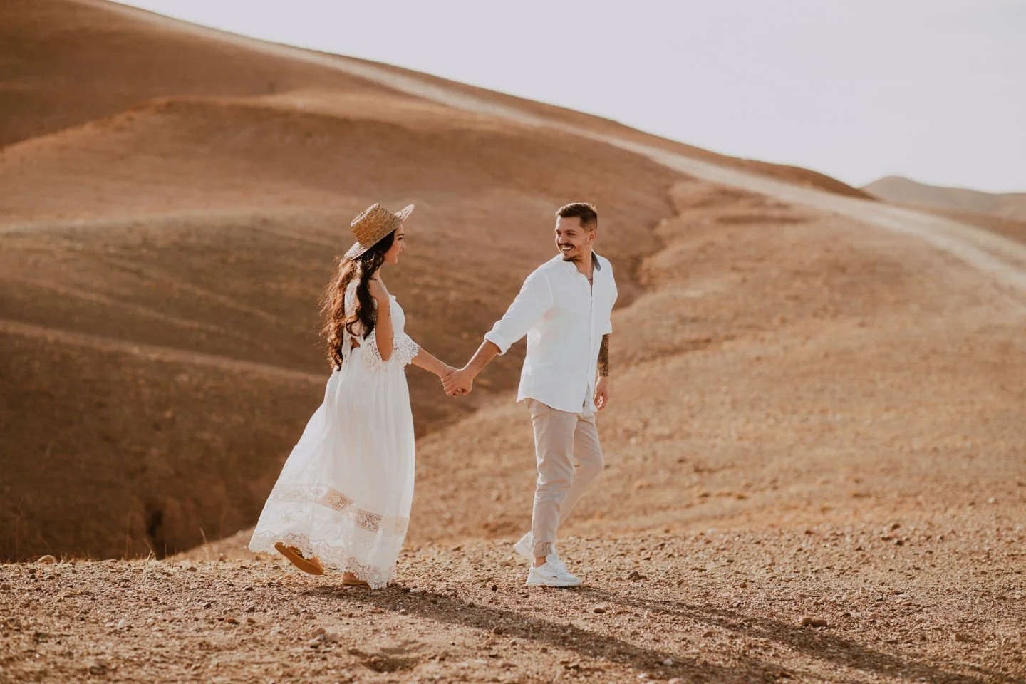 A moment in Morocco, before the wedding day. 

Just the two of them &mdash; laughing, connecting, and enjoying the quiet moments before the celebration begins. Effortless, intimate, and beautifully real.

The Editorial Wedding
Photography &amp; Film 