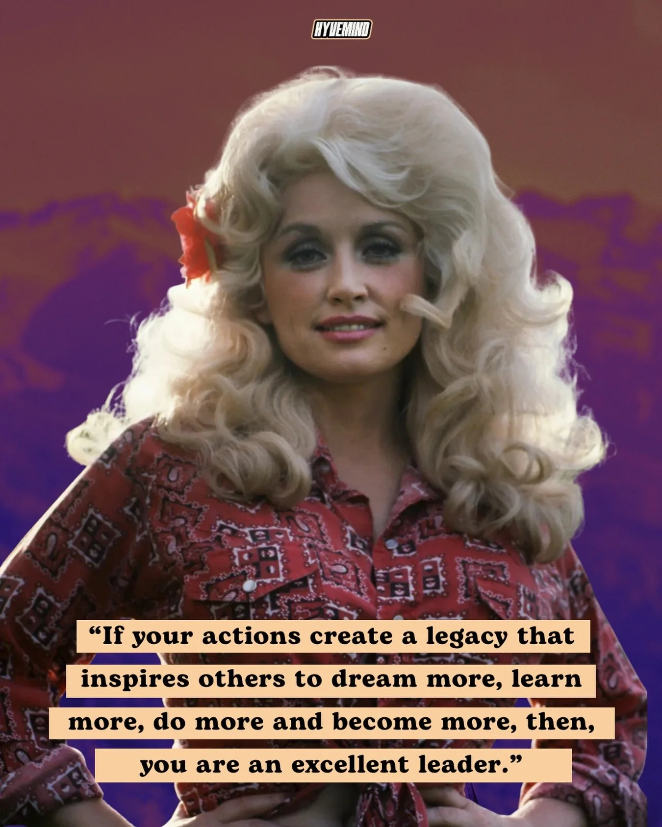 Thank you for inspiring all of us, Miss Dolly. May we all aspire to leave this world a little better than how we found it. 🧡