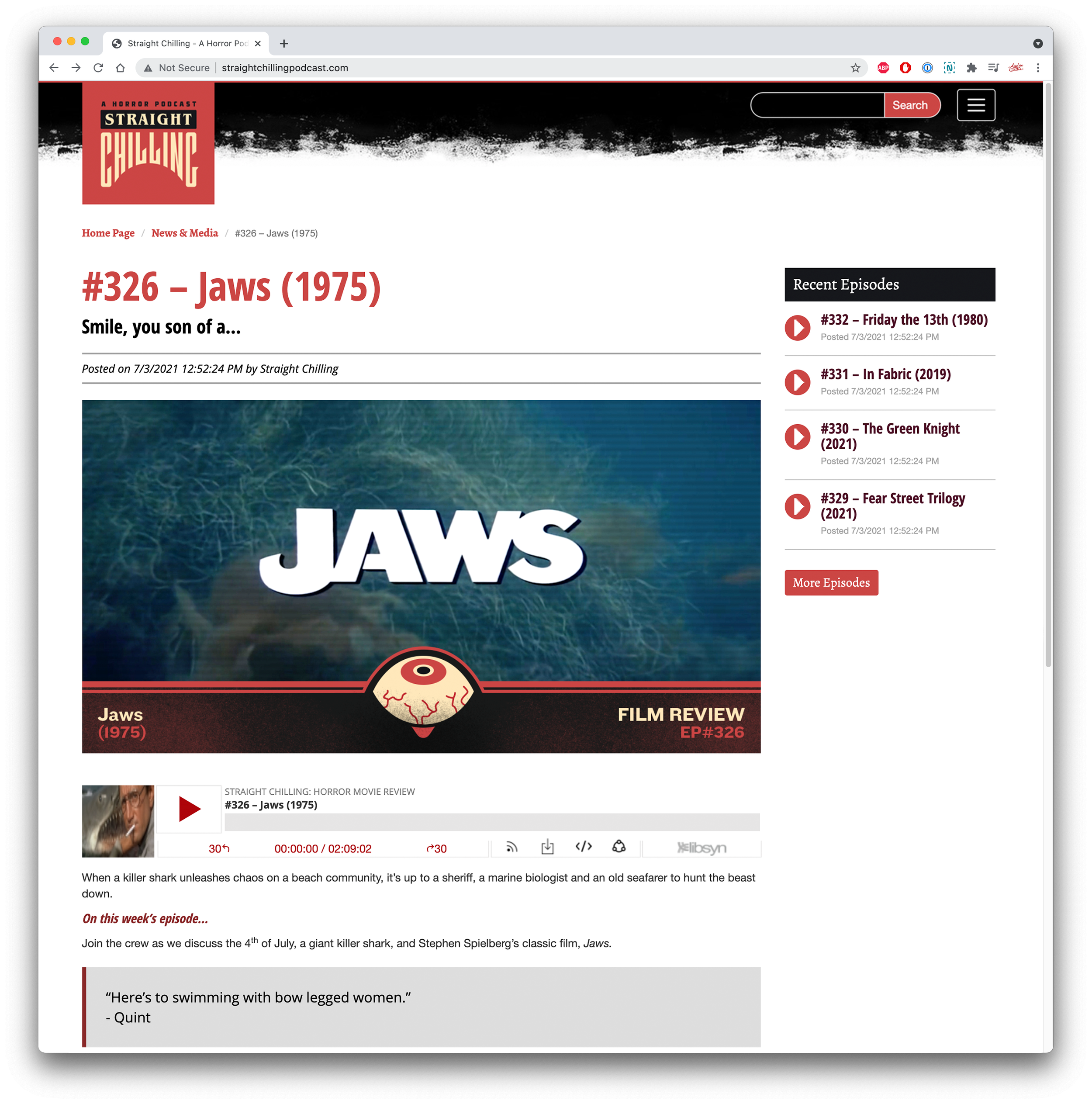 Straight Chilling - Episode Page