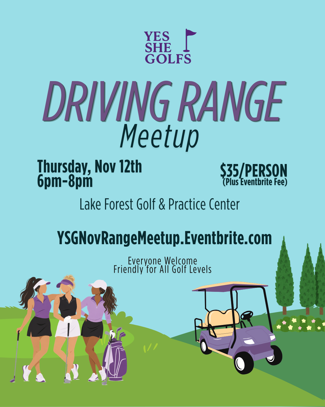 driving range meetup sign