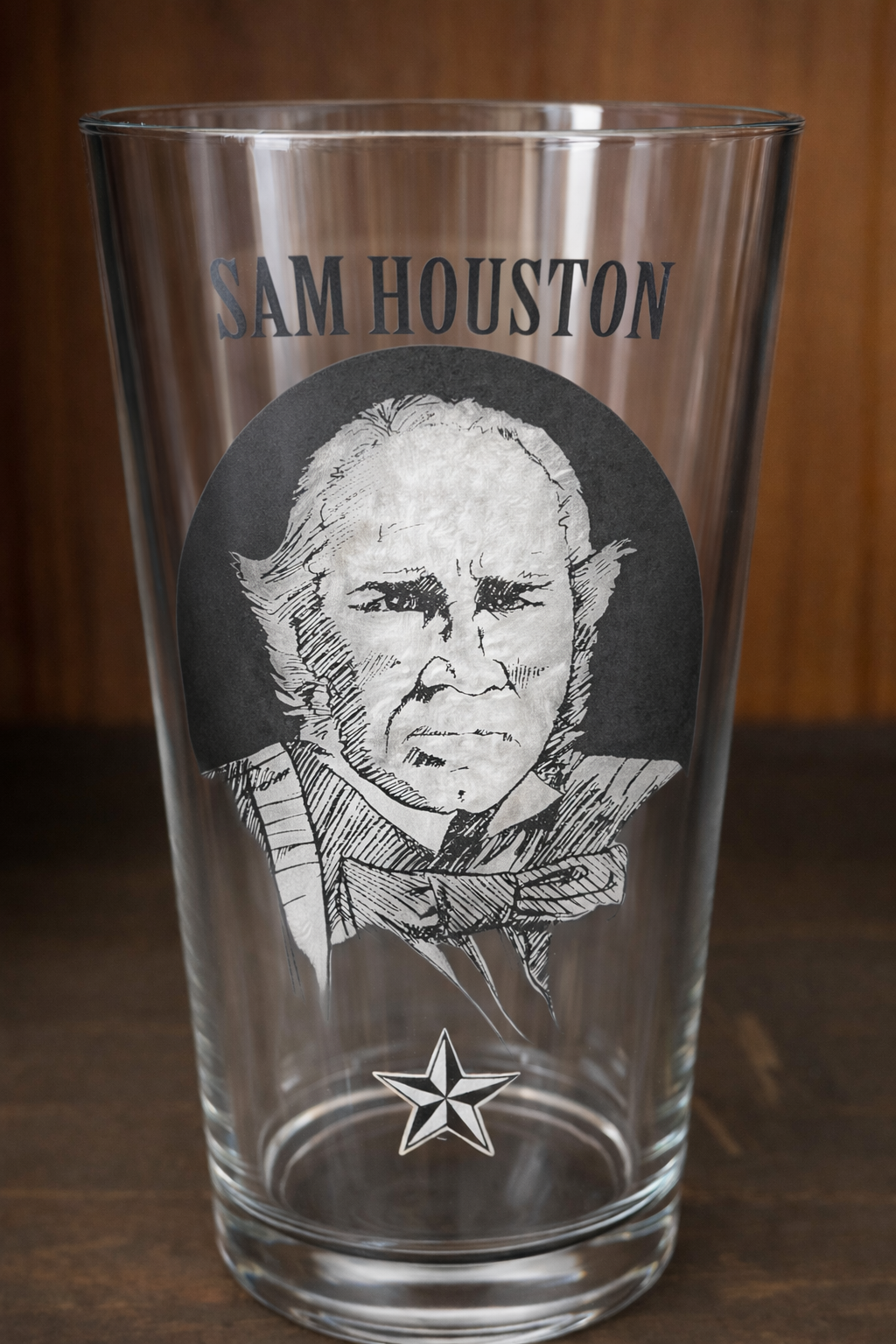 16 OZ Sam Houston Glass