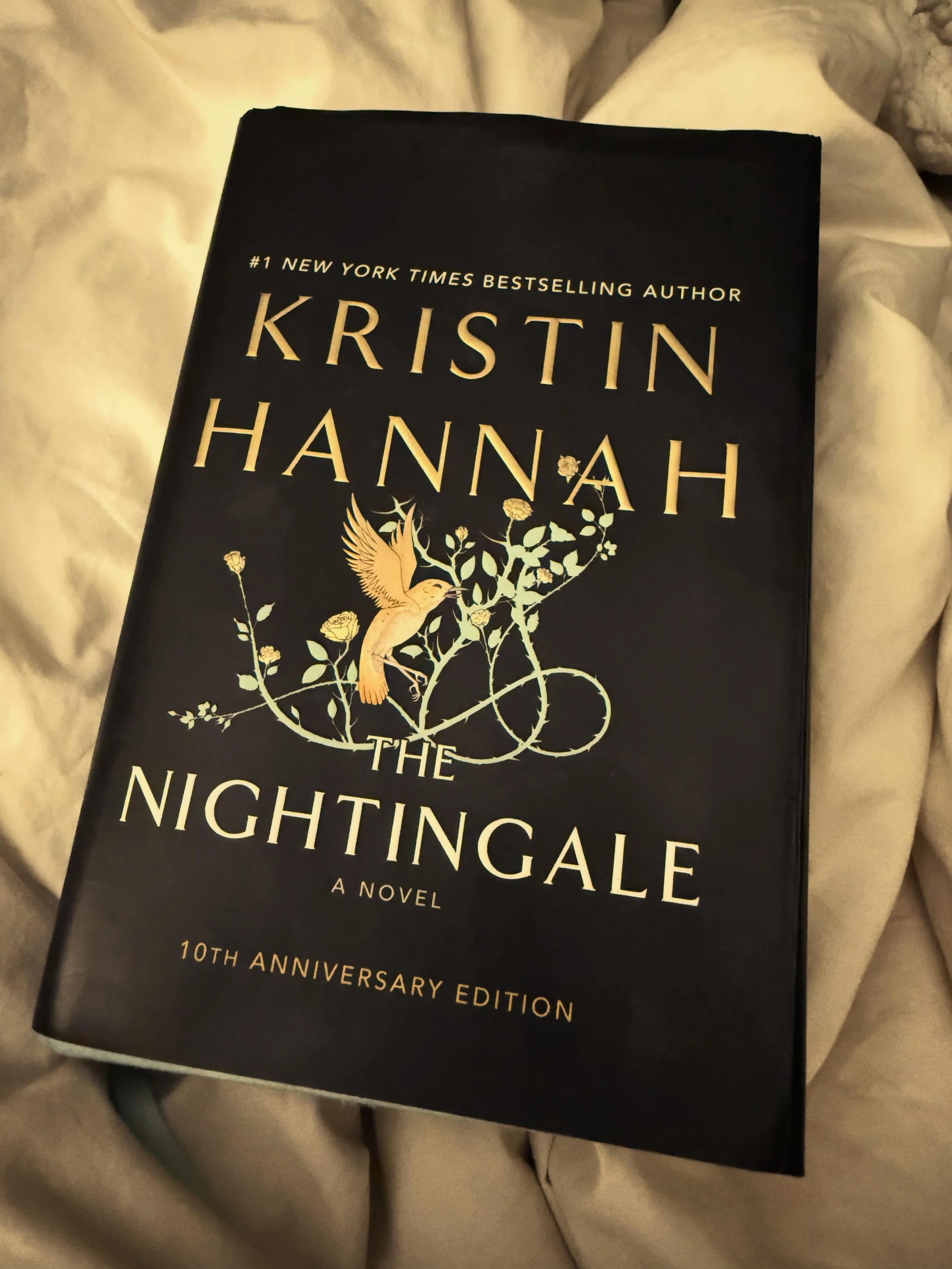 I just finished the 10th anniversary edition of the Nightingale and it almost killed me. I got it because the new hardcover was beautiful and also I knew the Fanning sisters were coming out with a Netflix movie. What I didn&rsquo;t realize is how muc