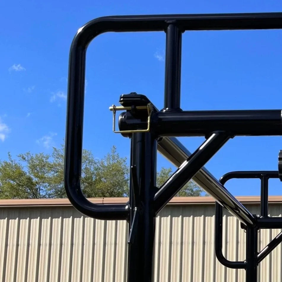 Sterling grab handle on a truck rack from the side