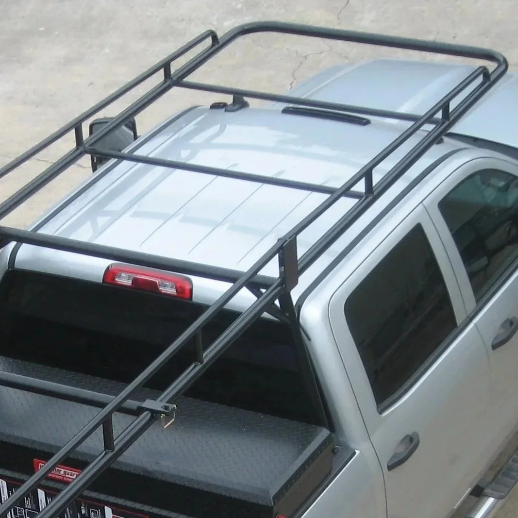 eagle-eye view of the cab crossover bars on a Sterling truck rack