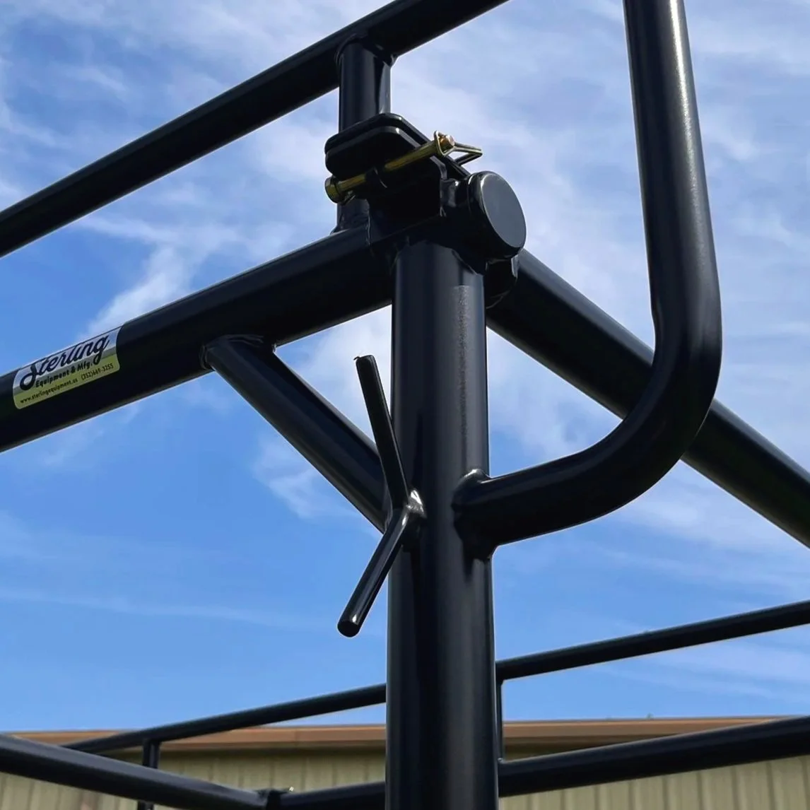 close up of a tie down on a Sterling Truck Rack