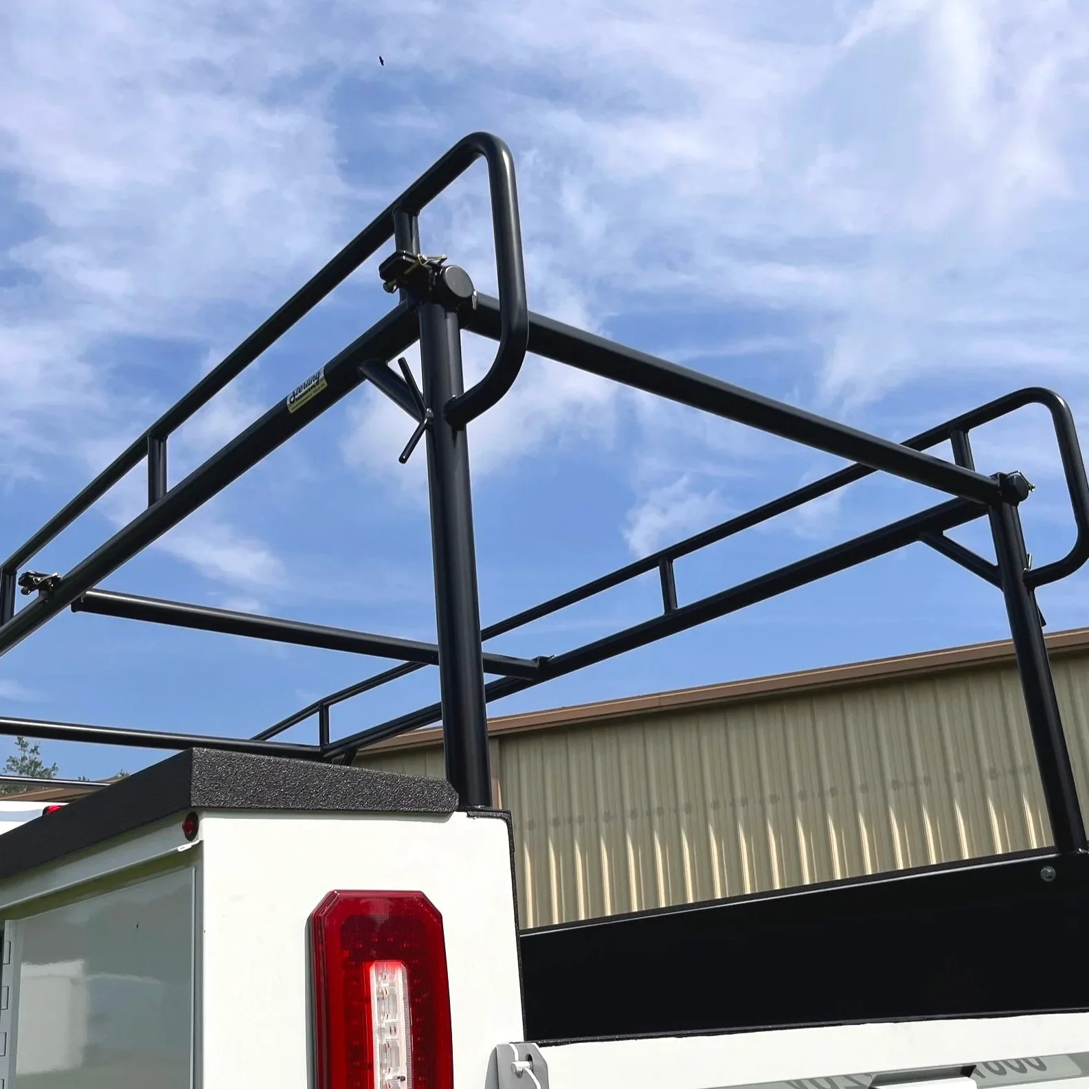 upward angle of the rear of a Sterling Truck Rack
