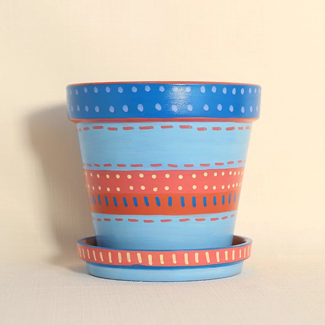 painted planter 6"