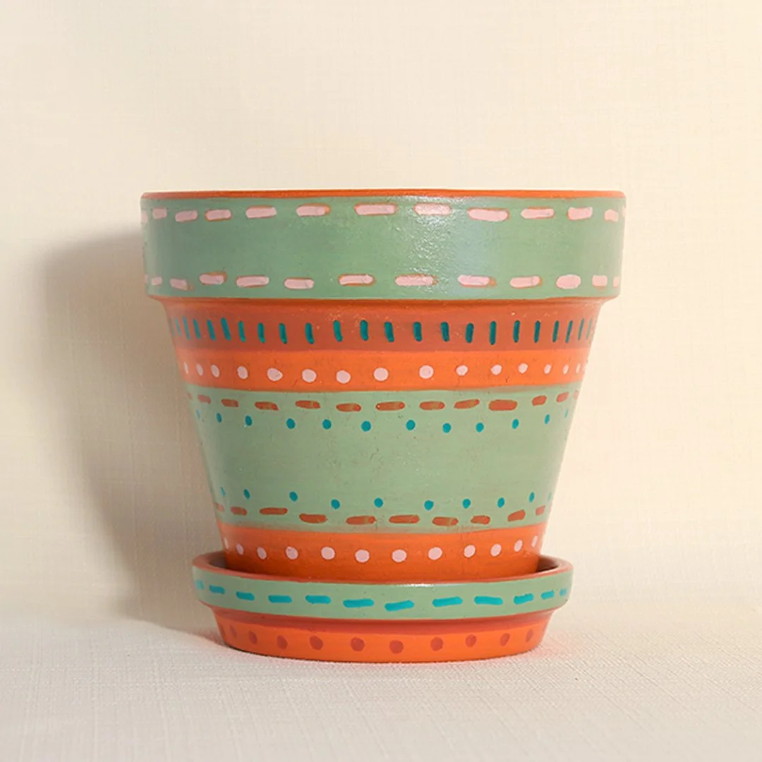 painted planter 6"