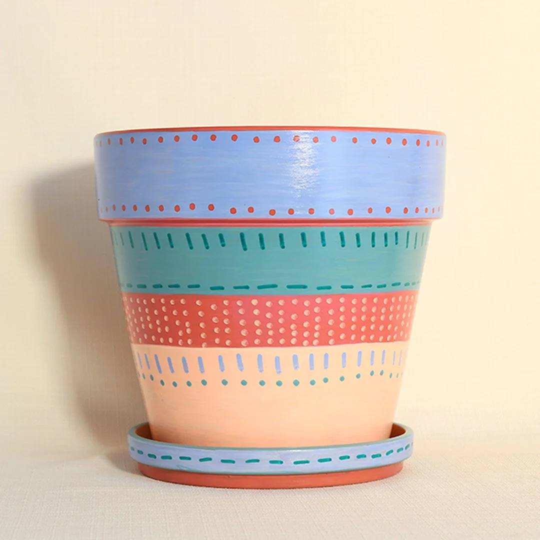 painted planter 8"