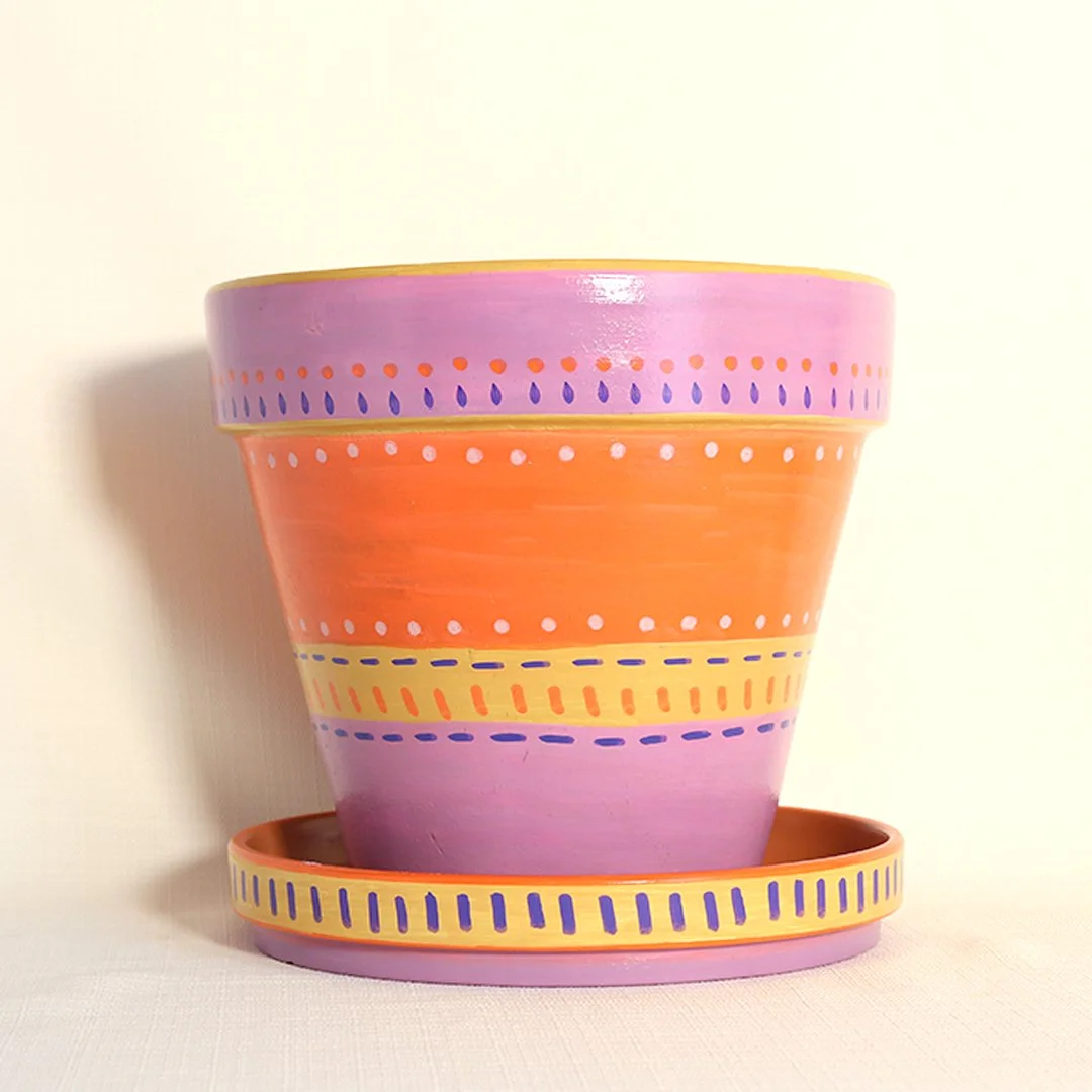 painted planter 8"