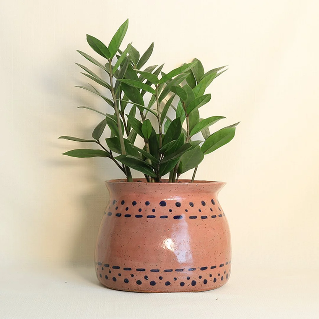 pink ceramic planter