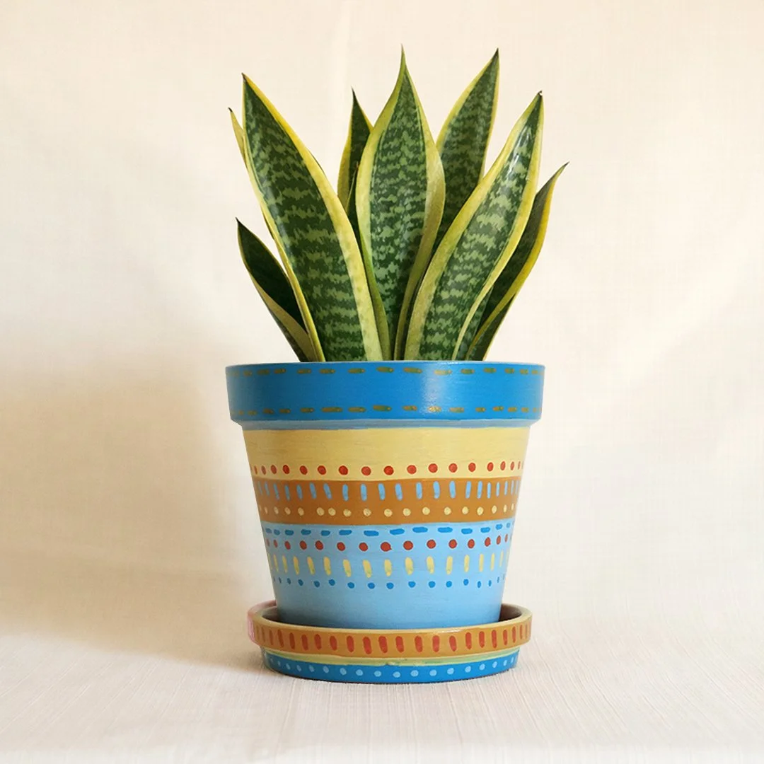 painted planter 6"