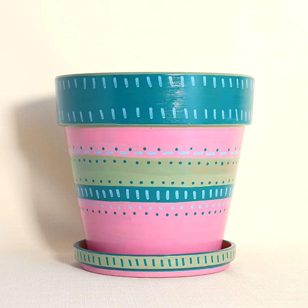 painted planter 8"