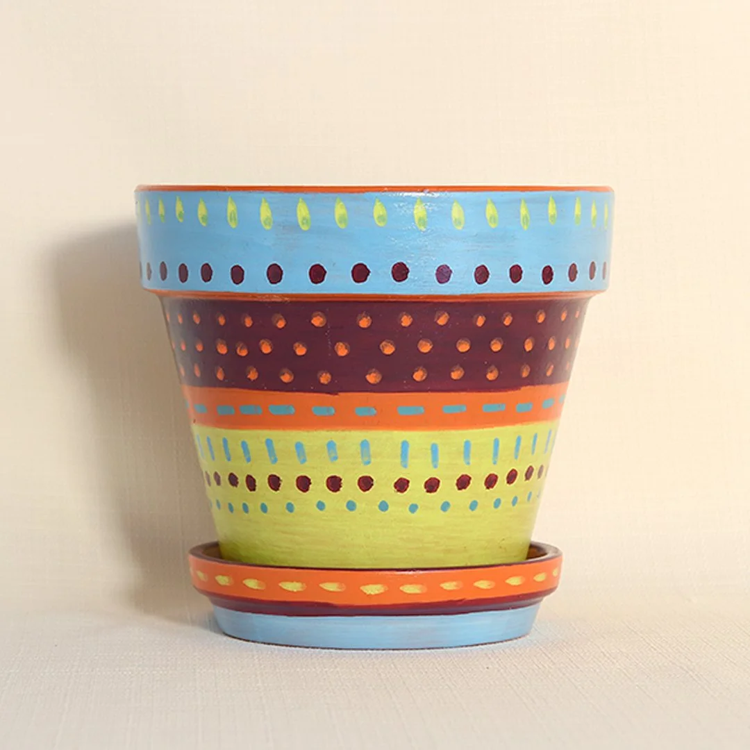 painted planter 6"