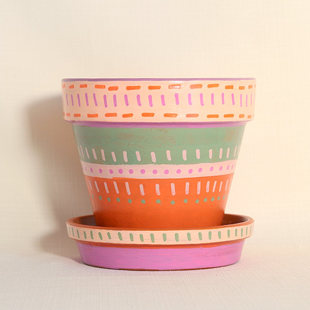 painted planter 6"