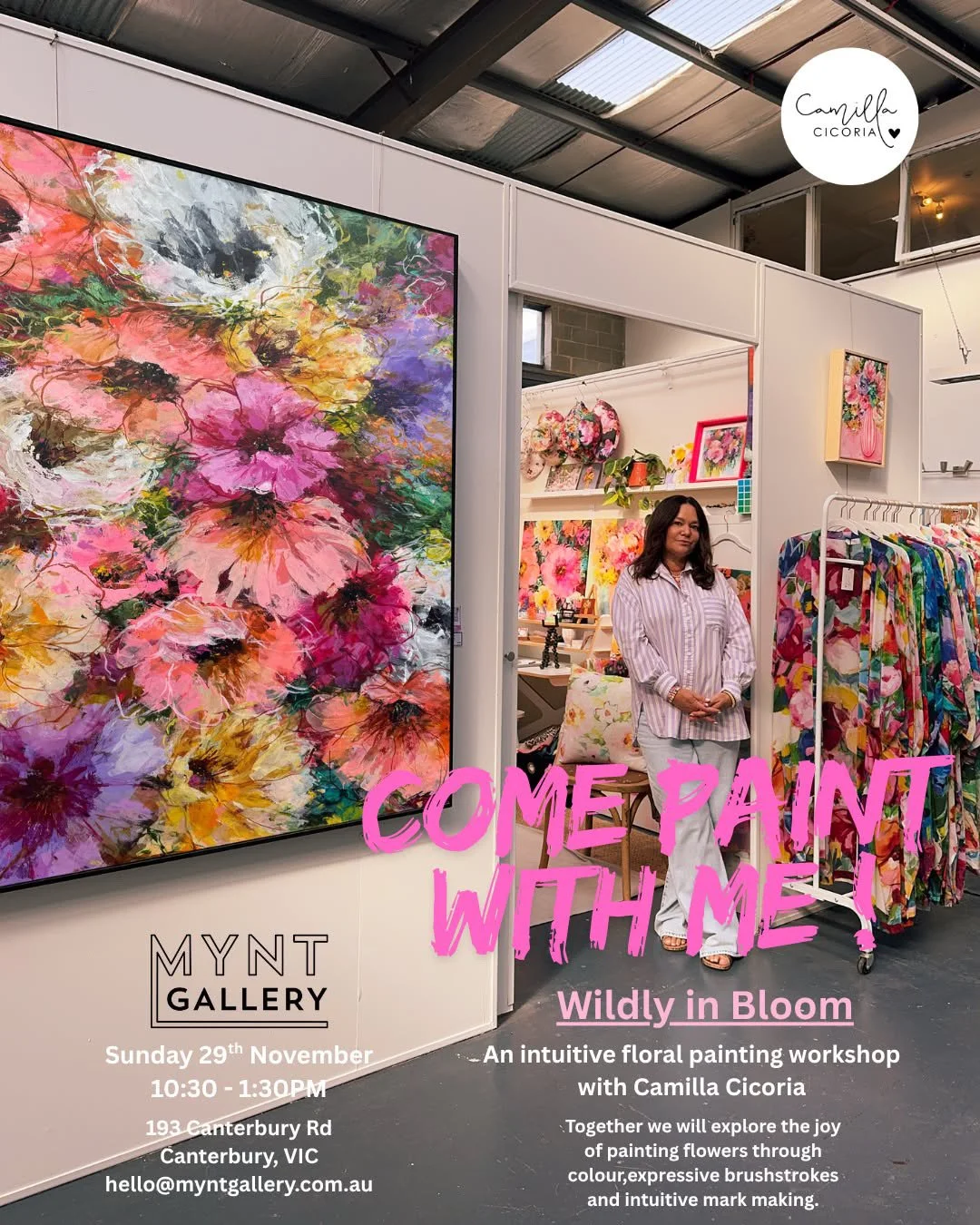 An intuitive floral painting workshop with Camilla Cicoria