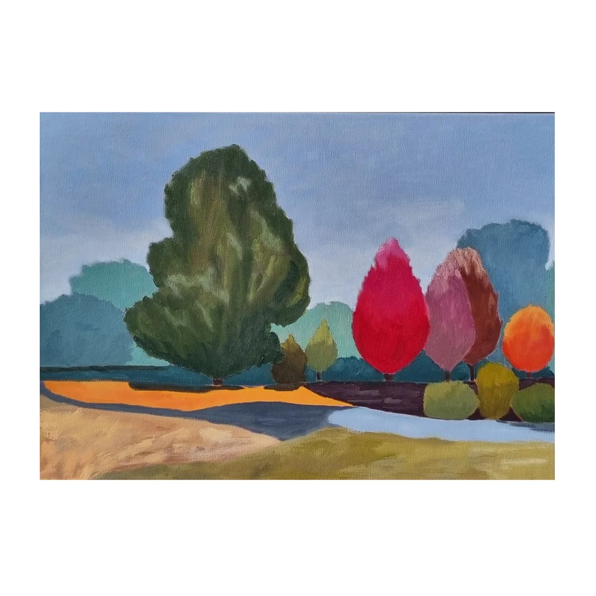 Anna Emmett - First Autumn colour, Woodend