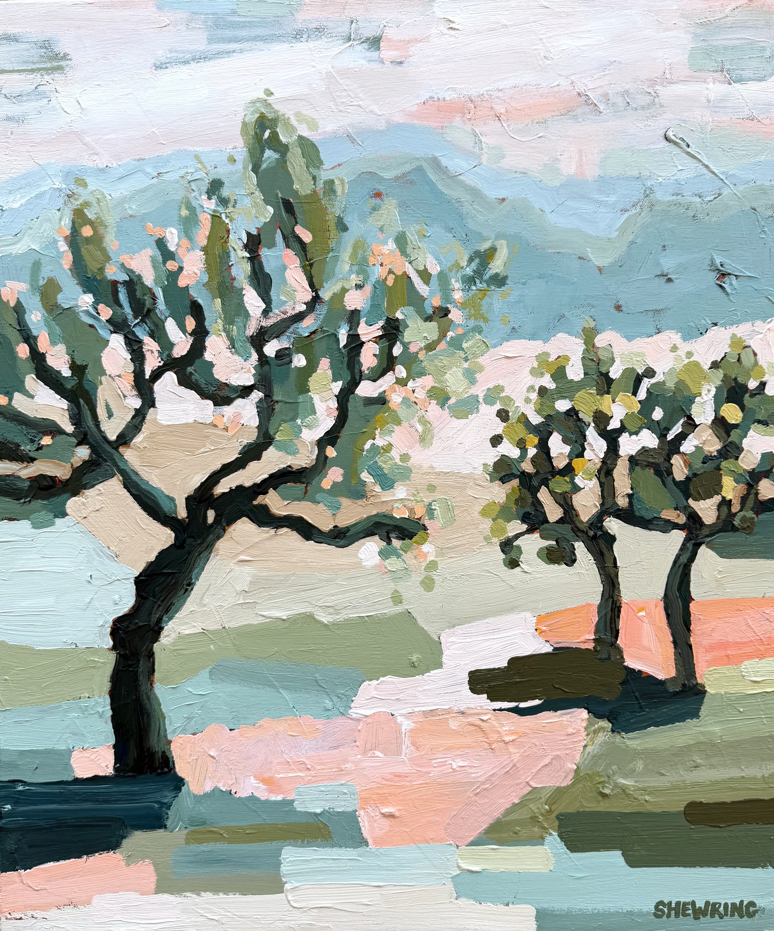 Life Gives Cherries And Lemons 2026 Jen Shewring - acrylic on canvas 61 x 51 cm..jpeg