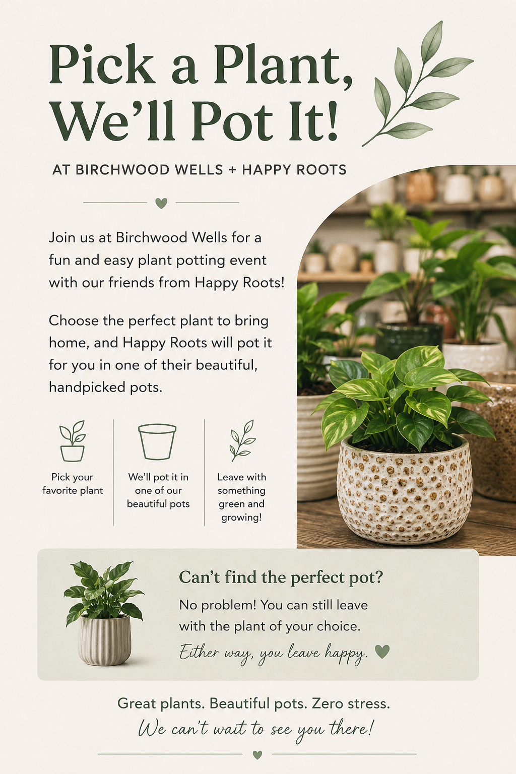 Pop-Up plant styling 