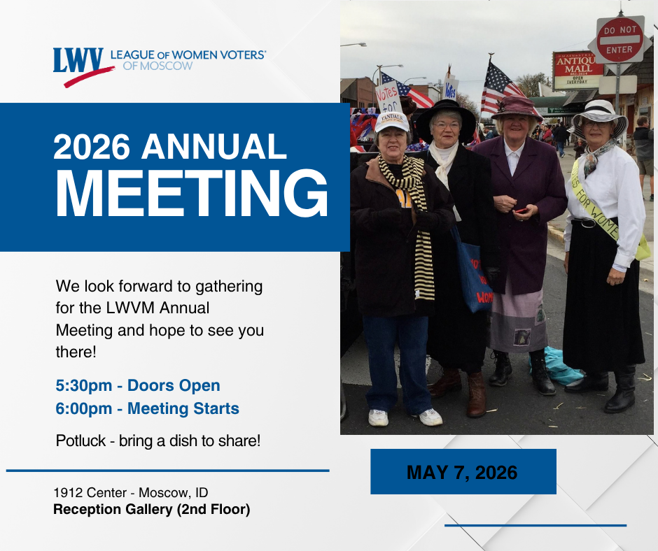 2026 League of Women Voters of Moscow Annual Meeting