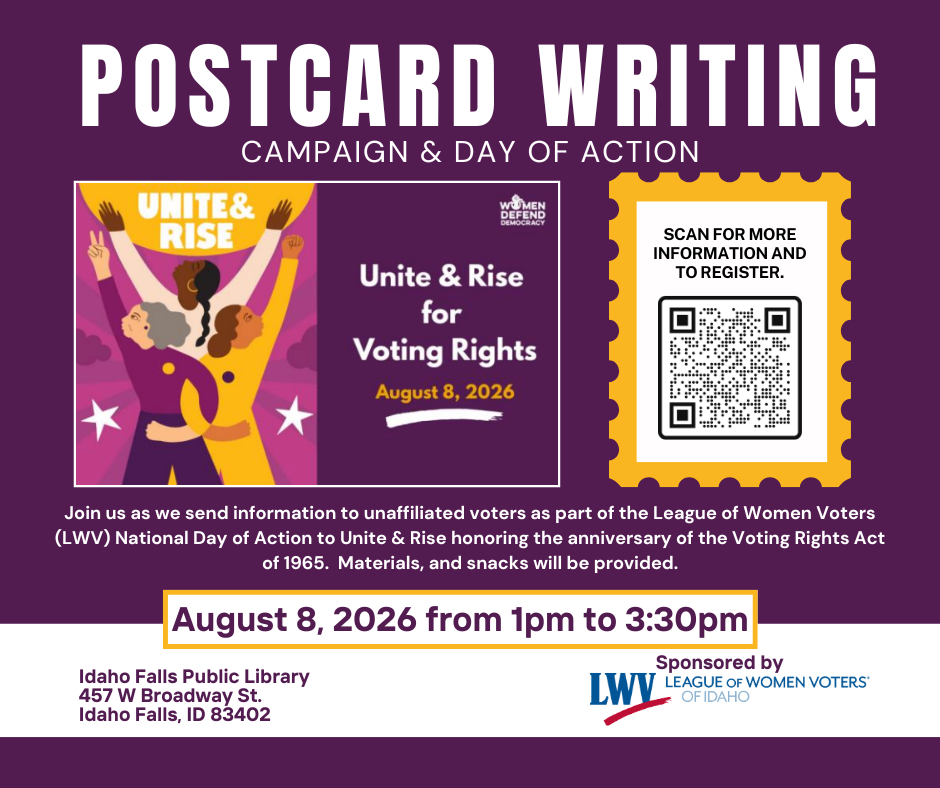 Idaho Falls Unite & Rise Postcard Party