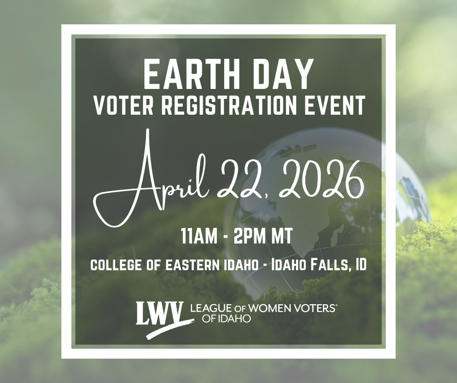 Earth Day Voter Registration in Idaho Falls