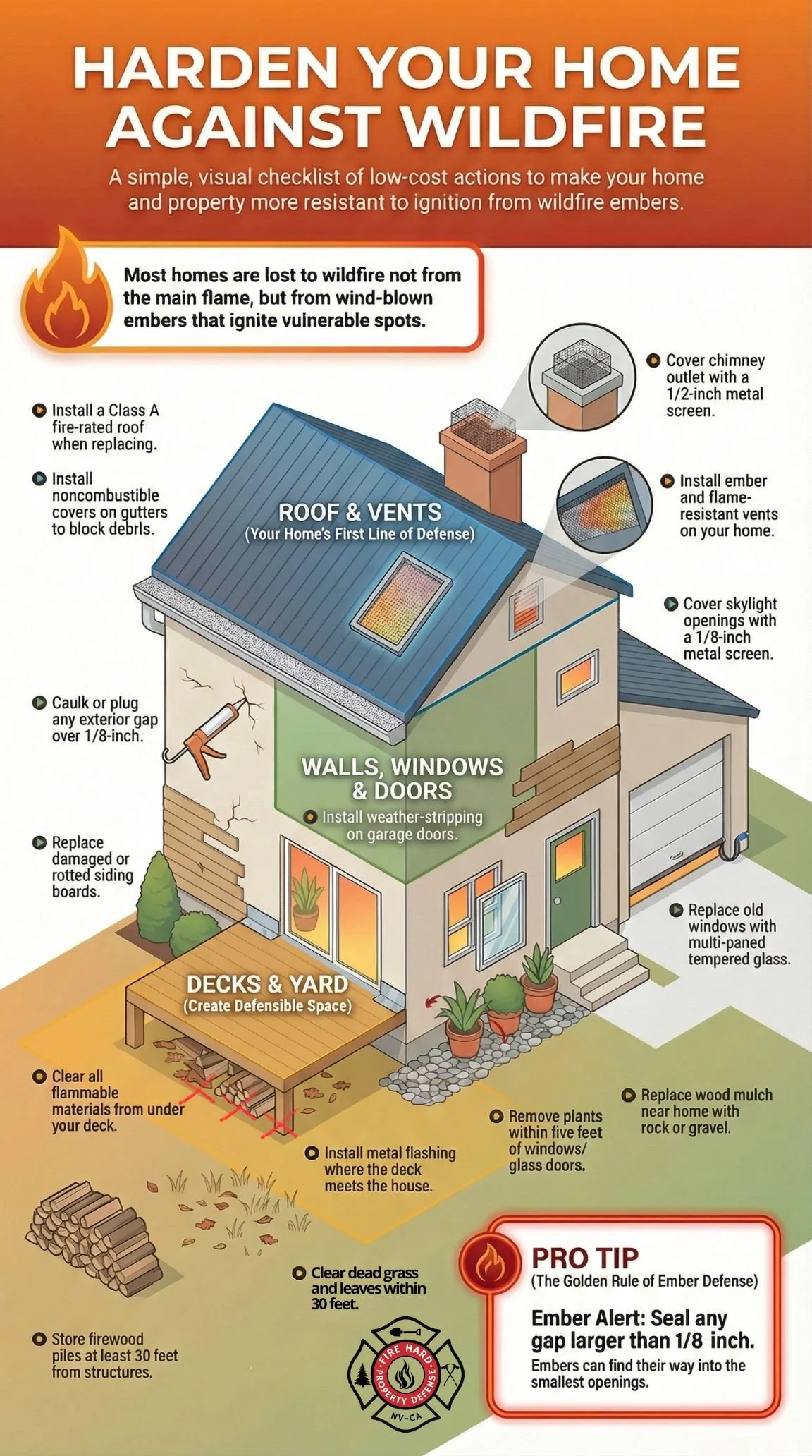 Fire Hardening Checklist for Homeowners in Northern Nevada